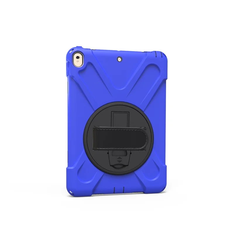 For iPad Air 10.5 (2019) / Pro 10.5 (2017) 360 Degree Swivel Kickstand PC + Silicone Tablet  Casing - Dark Blue