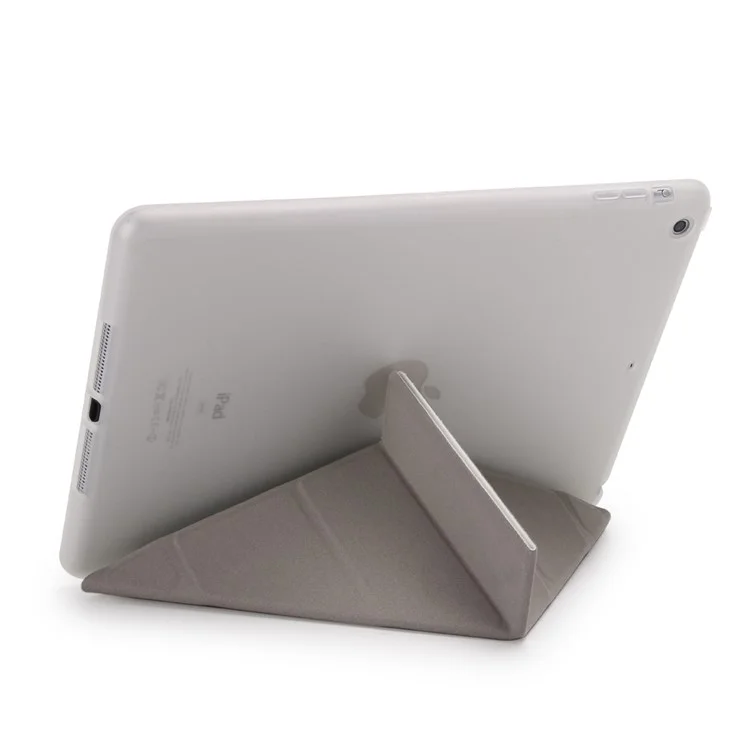 Origami Stand Leather Wake Up / Sleep Flip Cover Case for iPad Air - White