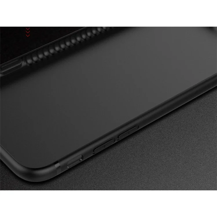 Matte Finish Ring Holder Kickstand Flexible TPU Case with Built-in Magnetic Metal Sheet for iPhone 8 / 7 4.7 inch - Black