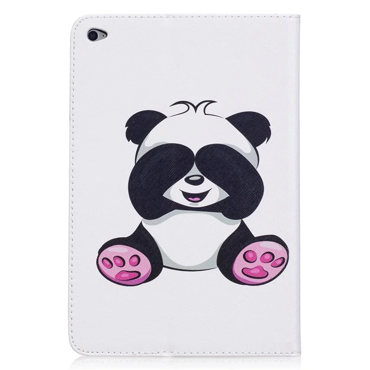 Motif de Support D'impression en Cuir de Portefeuille Pour Ipad Mini 4 - Panda Timide