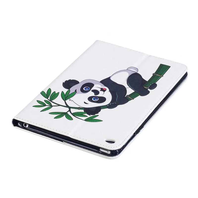 For iPad mini 4 Pattern Printing Wallet Leather Stand Protection Case - Panda  on Bamboo