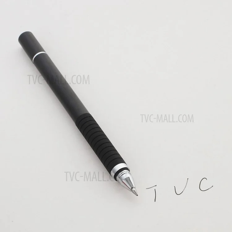 2 in 1 Stylus Touch Screen and Ball-point Pen for Touch Screen Devices - Black