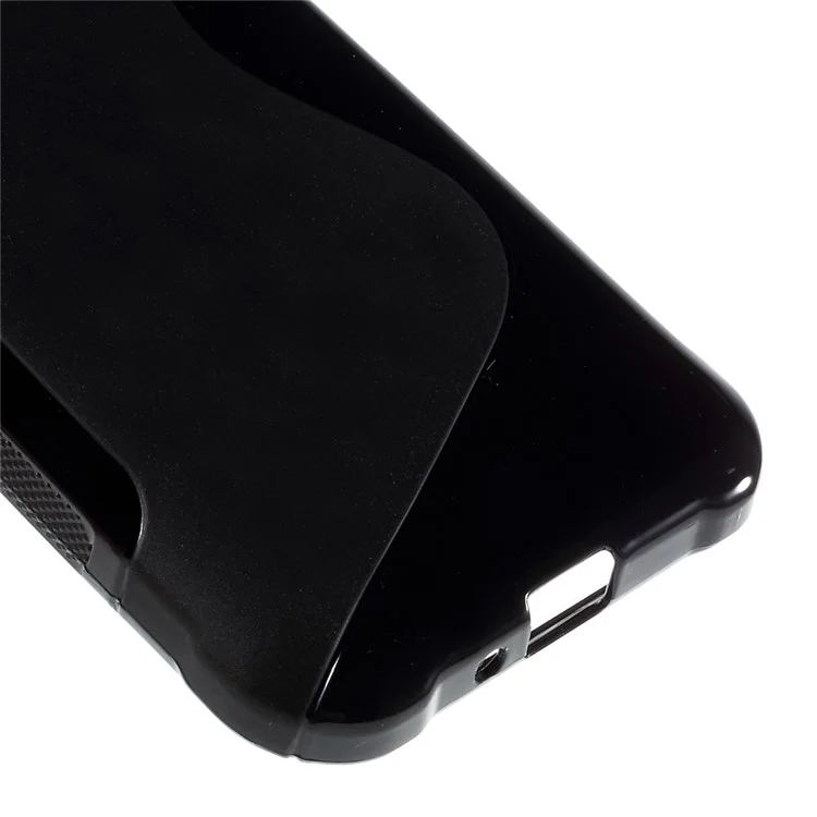 S Shape TPU Case for Samsung Galaxy J1 Ace - Black