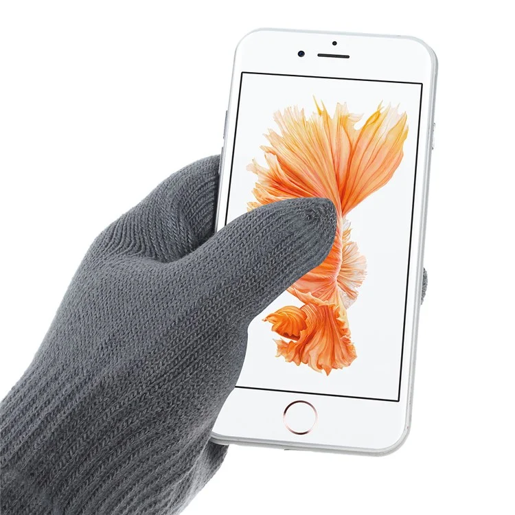 IGLOVE Interwoven Touch Screen Gloves for iPhone iPad and Capacitive Touchscreen Devices - Dark Grey