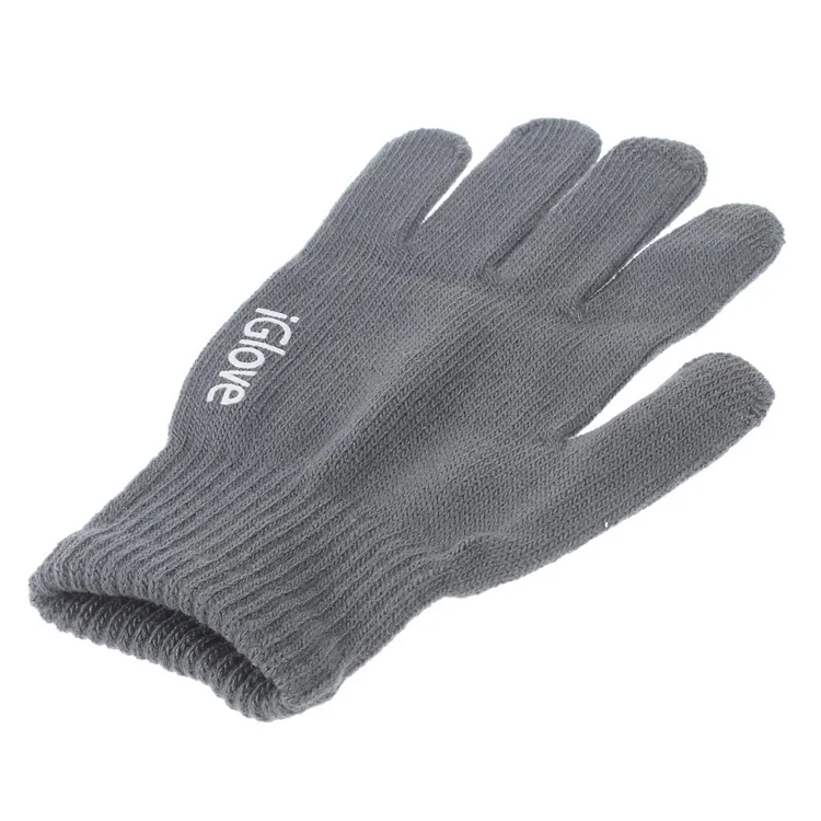 IGLOVE Interwoven Touch Screen Gloves for iPhone iPad and Capacitive Touchscreen Devices - Dark Grey