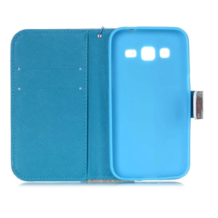 Wallet Leather Case for Samsung Galaxy Core Prime SM-G360 - Colorful Flower