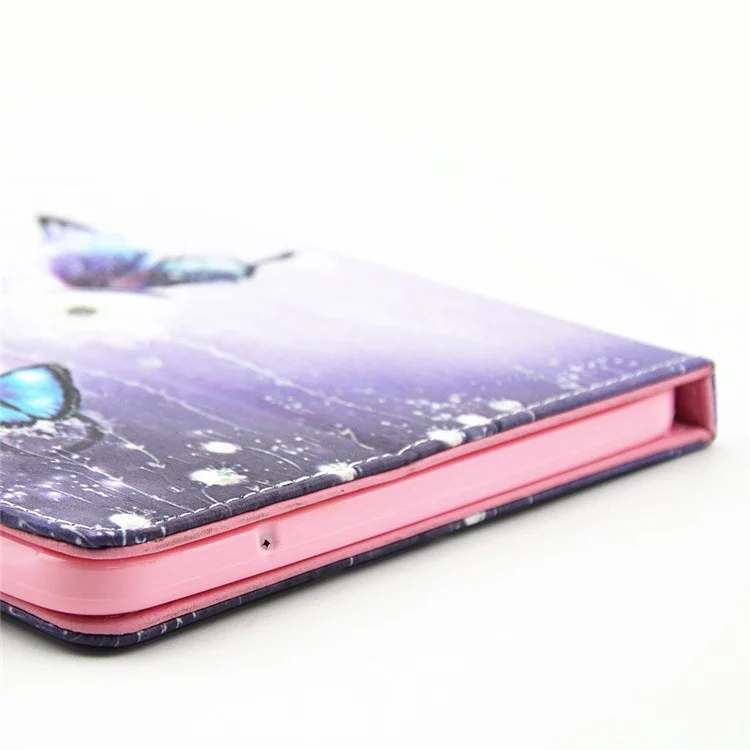 Rhinestone Leather Stand Case for Samsung Galaxy Tab E 9.6 T560 - Butterfly & Flower