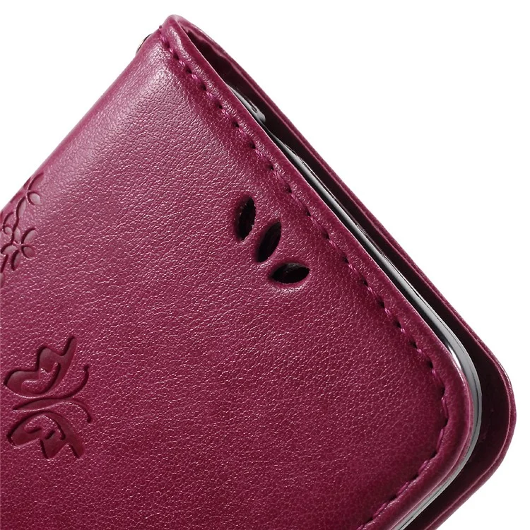 Butterfly Leather Wallet Case for Samsung Galaxy Core Prime SM-G360 - Rose