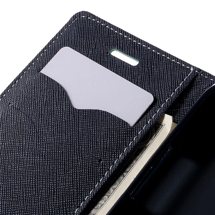 MERCURY Goospery Leather Wallet Shell for Samsung Galaxy J1 Ace SM-J110 - Cyan
