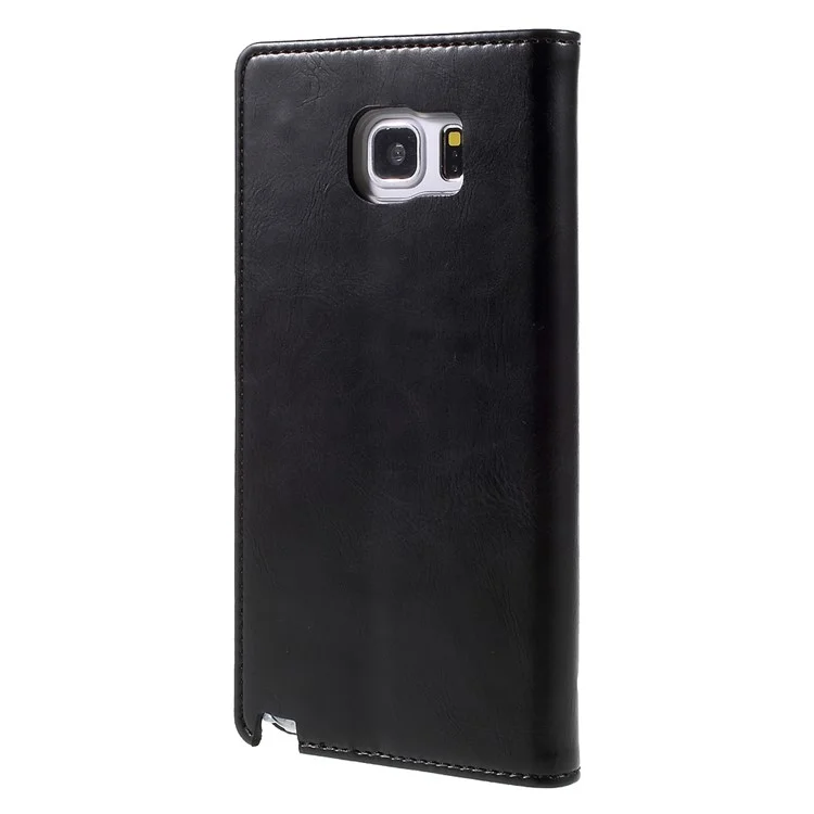 MERCURY GOOSPERY Blue Moon Flip Leather Case for Samsung Galaxy Note5 SM-N920 - Black
