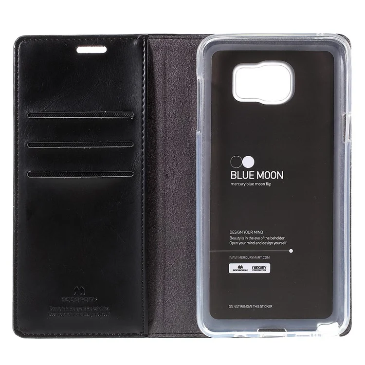 MERCURY GOOSPERY Blue Moon Flip Leather Case for Samsung Galaxy Note5 SM-N920 - Black