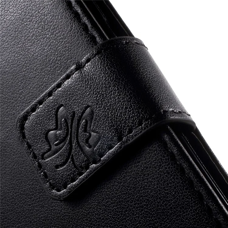 Butterfly Leather Wallet Case for Samsung Galaxy S6 Edge G925 - Black