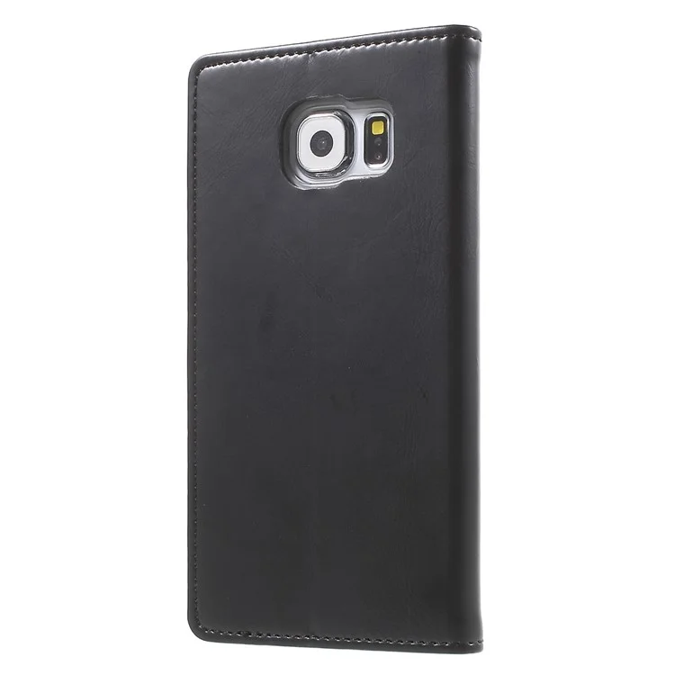 MERCURY GOOSPERY Blue Moon Leather Cover for Samsung Galaxy S6 G920 - Black