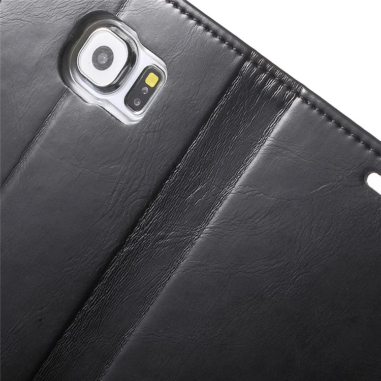 MERCURY GOOSPERY Blue Moon Leather Cover for Samsung Galaxy S6 G920 - Black