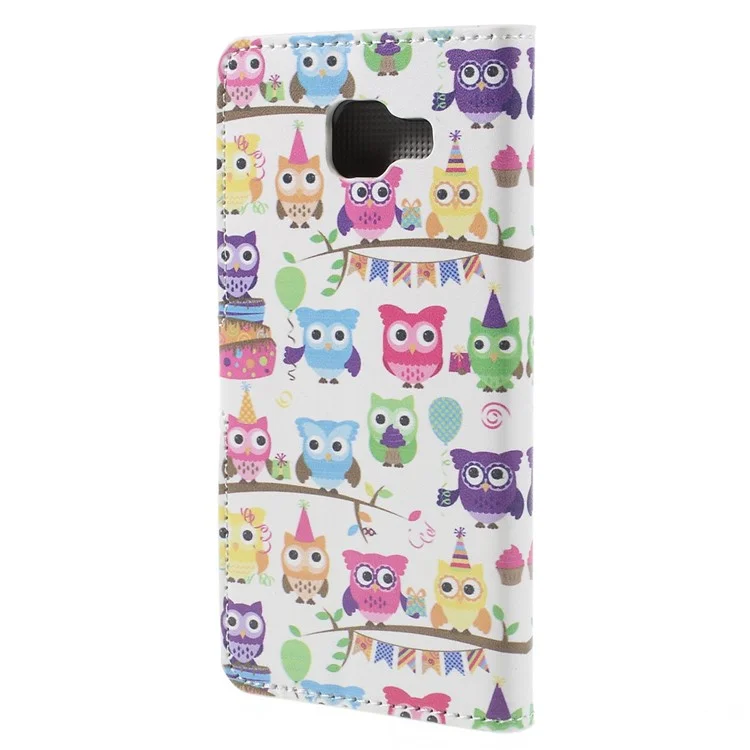 Leather Phone Case for Samsung Galaxy A5 SM-A510F (2016) - Multiple Cute Owls