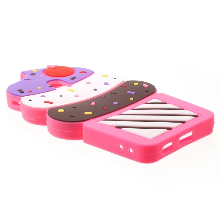 3D Cherry Ice Cream Silicone Phone Case for Samsung Galaxy J3 (2017) EU Version - Rose