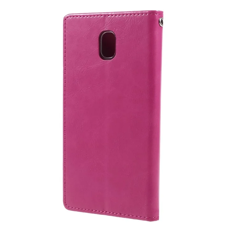MERCURY GOOSPERY Blue Moon Leather Casing for Samsung Galaxy J3 (2017) EU Version - Rose