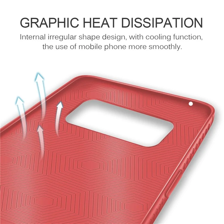 IVSO Gentry Series Leather Coated Soft TPU Cover for Samsung Galaxy Note 8 - Red
