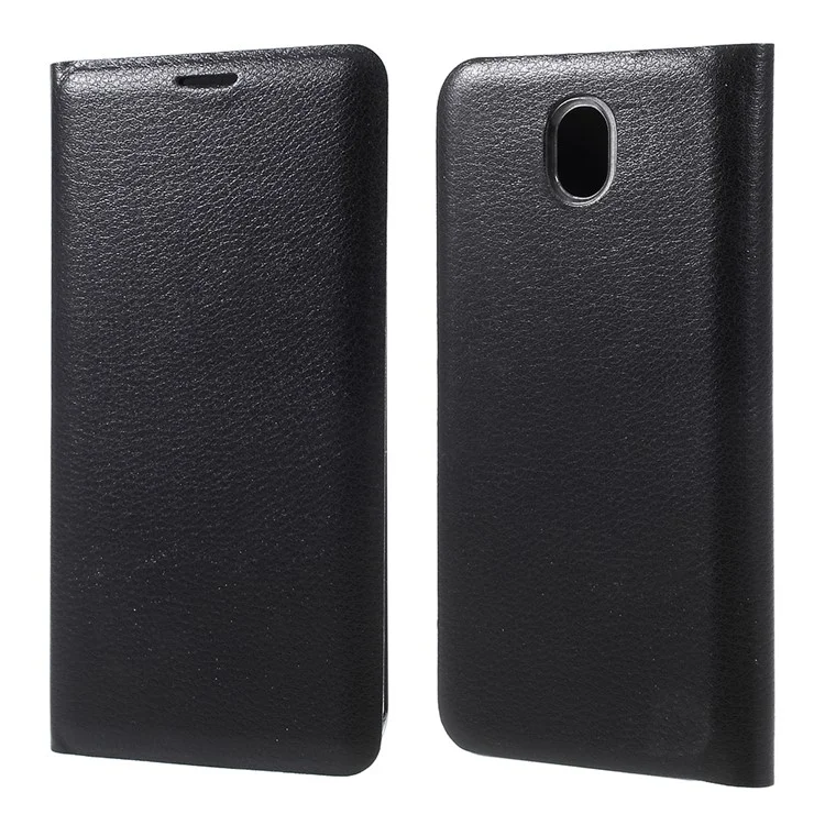 Flip Leather Card Holder Case for Samsung Galaxy J7 2017 EU/Asia Version - Black