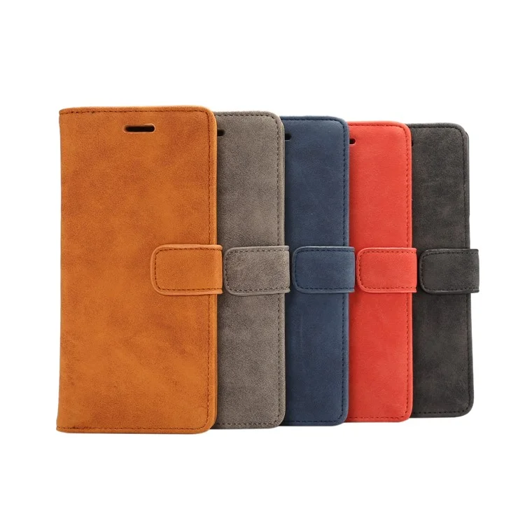 Retro Style Stand Leather Wallet Case Cover for Samsung Galaxy Note 8 - Black