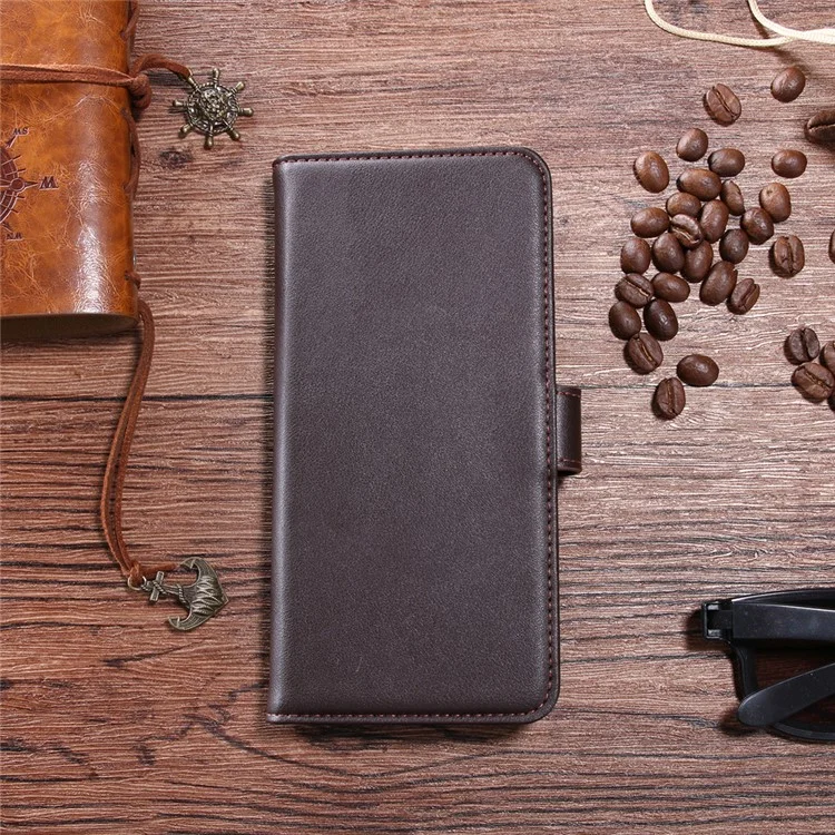 For Samsung Galaxy Note 8 Genuine Split Flip Leather Wallet Stand Cover Case - Black