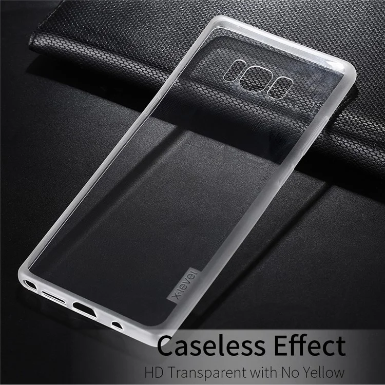 X-LEVEL Clear TPU Anti-slip Mobile Phone Case for Samsung Galaxy Note 8 - Transparent
