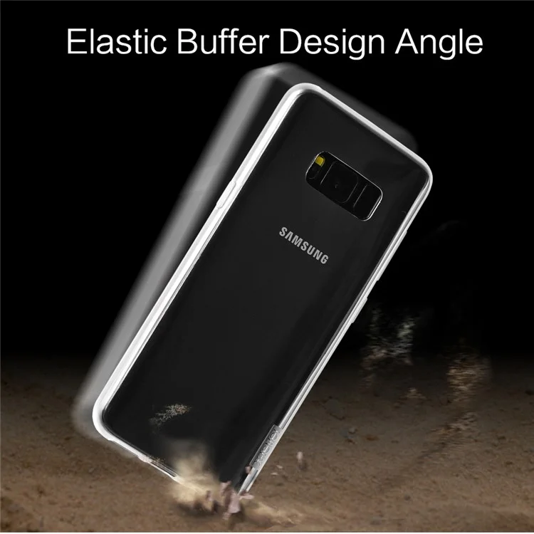X-LEVEL Flexible TPU Anti-slip Mobile Phone Shell for Samsung Galaxy S8 Plus G955 - Transparent