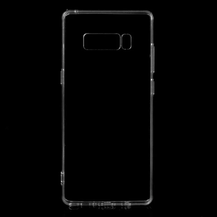 Crystal Clear Acrylic + Flexible TPU Hybrid Phone Case for Samsung Galaxy Note 8 - Transparent