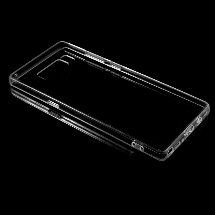 Crystal Clear Acrylic + Flexible TPU Hybrid Phone Case for Samsung Galaxy Note 8 - Transparent