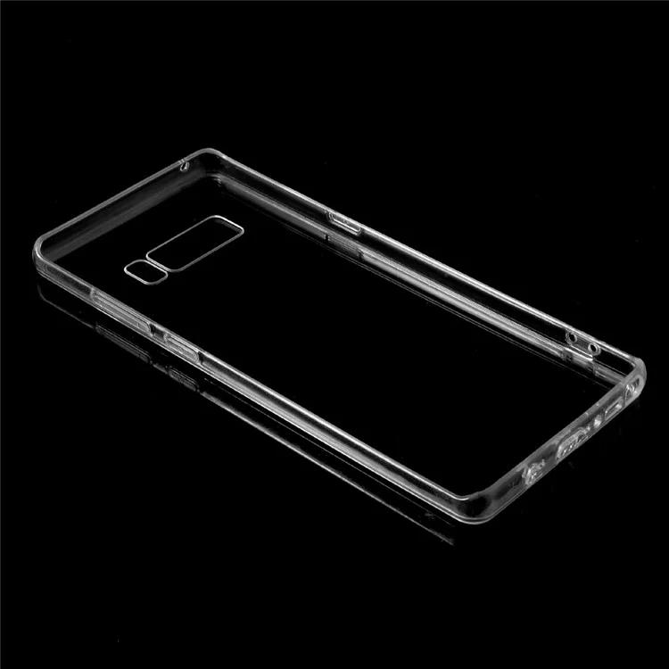 Crystal Clear Acrylic + Flexible TPU Hybrid Phone Case for Samsung Galaxy Note 8 - Transparent
