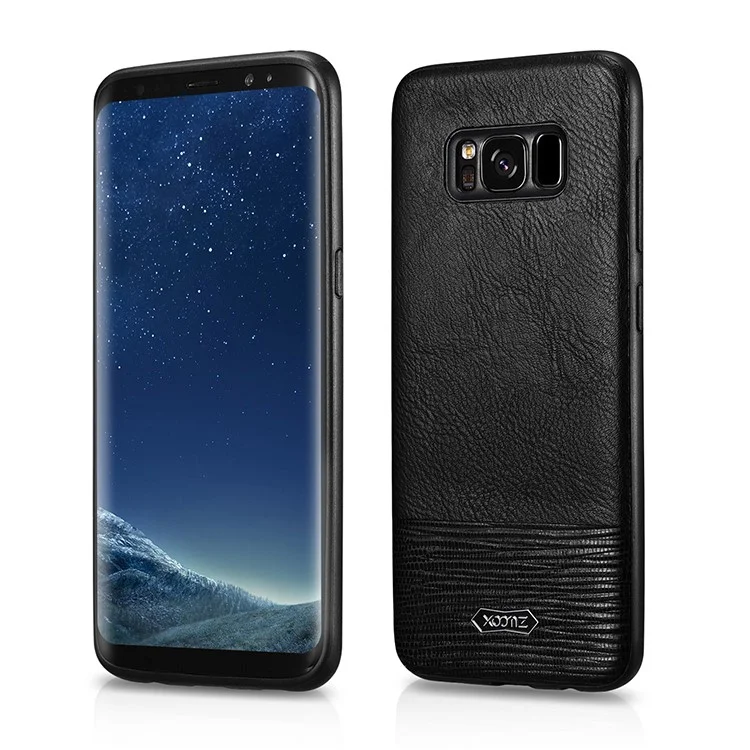XOOMZ PU Leather Coated TPU Phone Case for Samsung Galaxy S8 G950 - Black