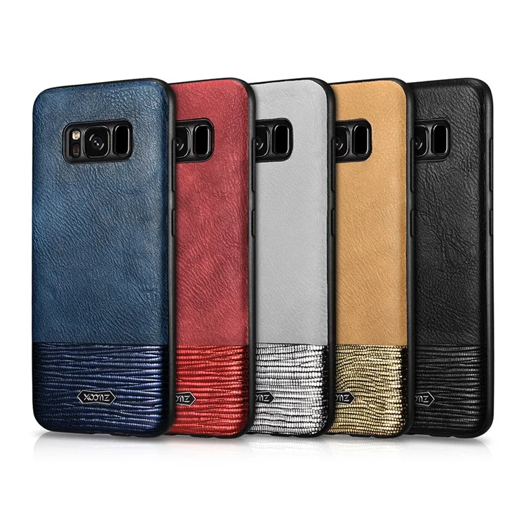 XOOMZ PU Leather Coated TPU Phone Case for Samsung Galaxy S8 G950 - Black