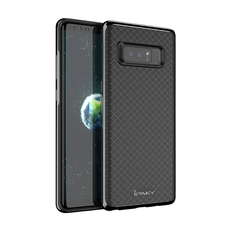IPAKY PC Frame + TPU Back Phone Case for Samsung Galaxy Note 8 - Black