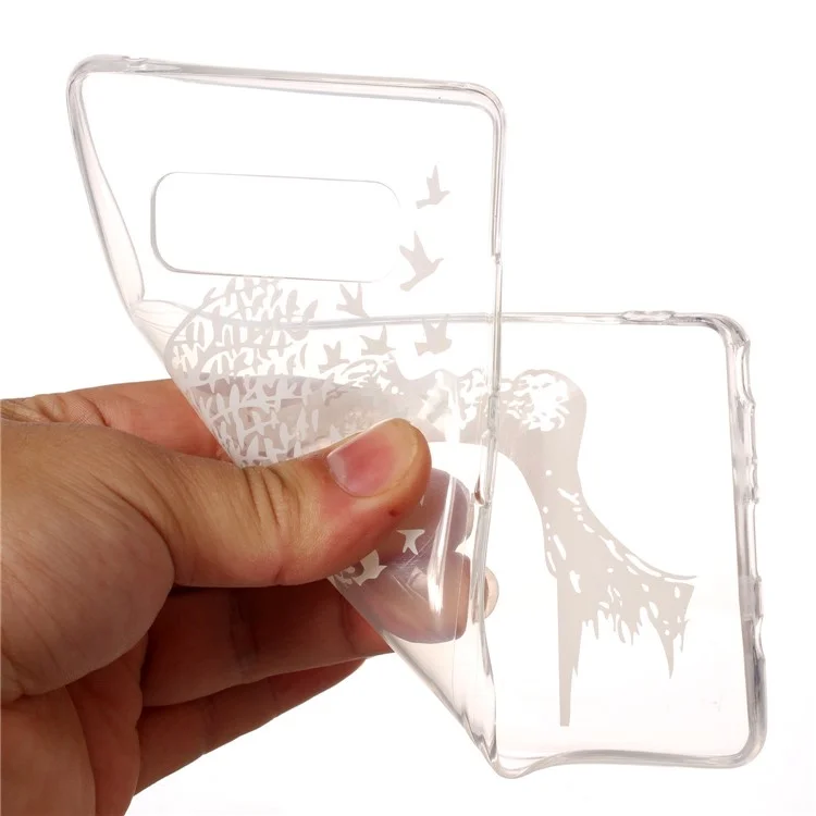 Clear IMD TPU Gel Case for Samsung Galaxy Note 8 N950 - Damask