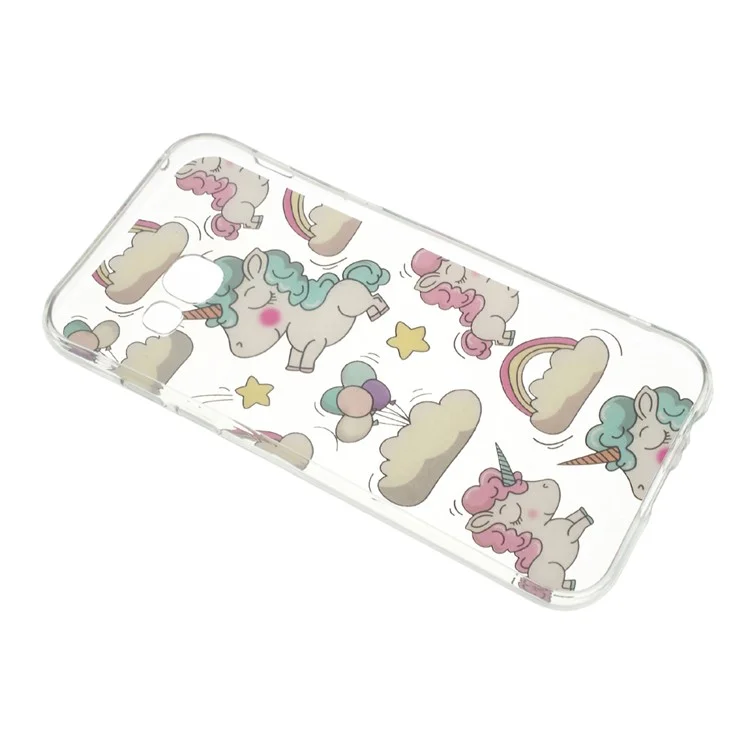 For Samsung Galaxy A5 (2017) SM-A520 Patterned IMD TPU Phone Cover - Cloud and Unicorns