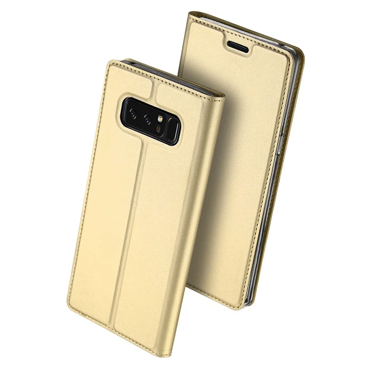 DUX DUCIS Skin Pro Series Stand Leather Case Accessory for Samsung Galaxy Note 8 - Gold