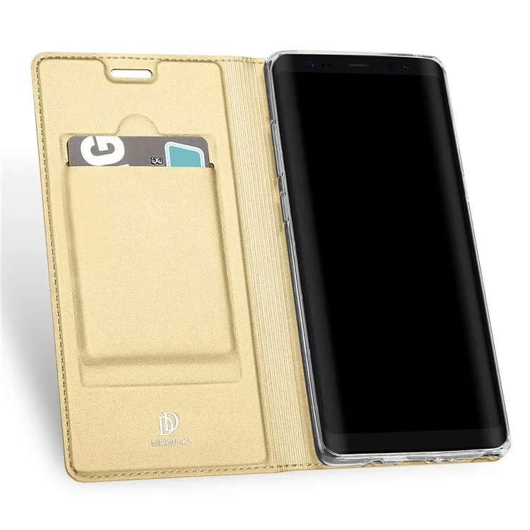 DUX DUCIS Skin Pro Series Stand Leather Case Accessory for Samsung Galaxy Note 8 - Gold