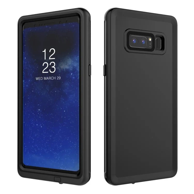 10M 24H IP68 Underwater Waterproof Case for Samsung Galaxy Note 8 Dirt/Dust/Snow Proof Cover - Black