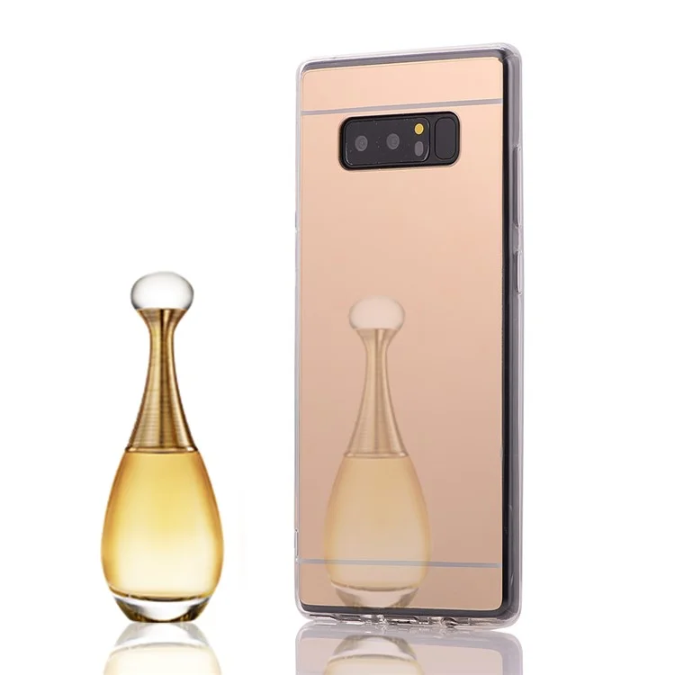 For Samsung Galaxy Note 8 Mirror-like Plated TPU Back Phone Case Cover - Gold