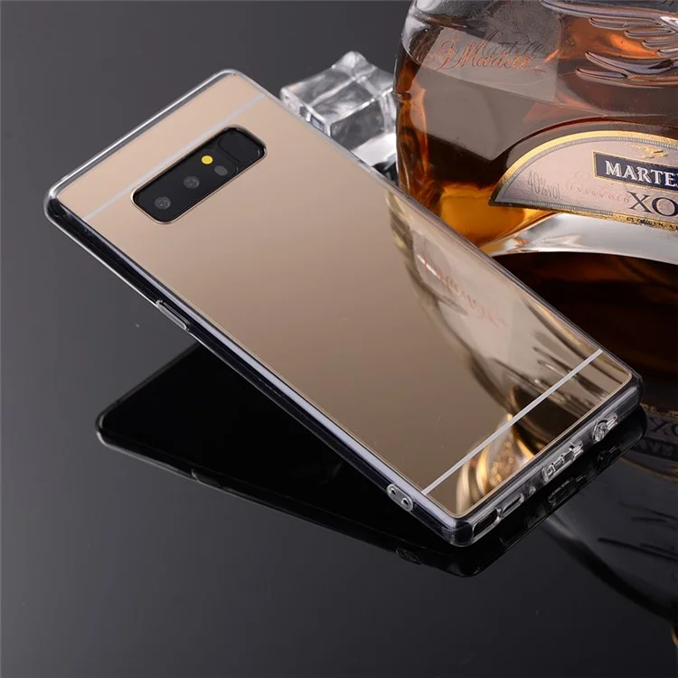 For Samsung Galaxy Note 8 Mirror-like Plated TPU Back Phone Case Cover - Gold