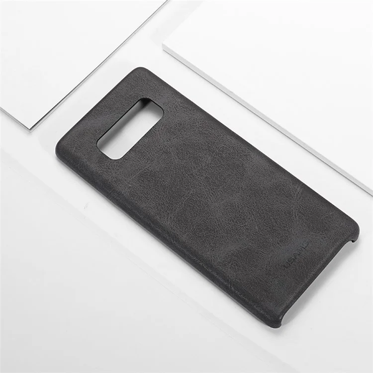 USAMS Bob Series PU Leather Coated PC Hard Case for Samsung Galaxy Note 8 N950 - Black