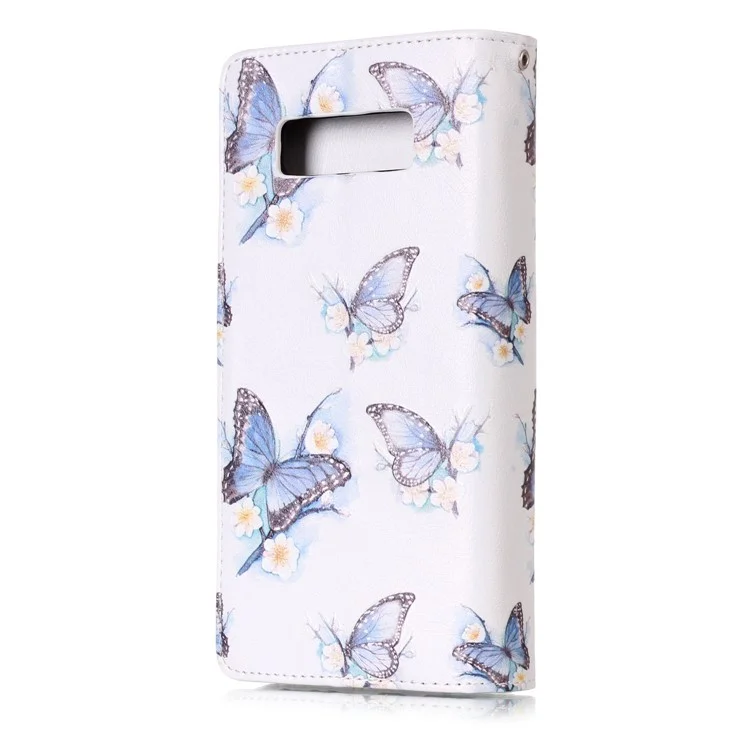 9 Card Slots Wallet Embossing Leather Flip Cover for Samsung Galaxy Note 8 SM-N950 - Pretty Butterflies