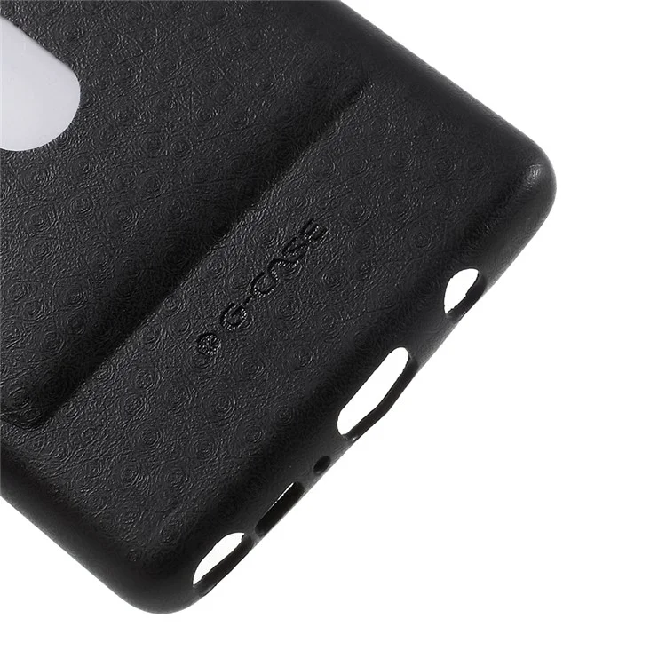 G-CASE Ostrich Texture Leather Coated Hard PC Case with Card Slot for Samsung Galaxy Note 8 - Black