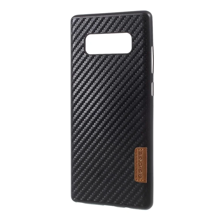 G-CASE Leather Coated PC Mobile Case for Samsung Galaxy Note 8 SM-N950 - Carbon Fiber Texture
