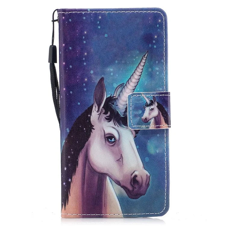Patterned Leather Wallet Stand Cover for Samsung Galaxy J5 (2017) EU Version/J5 Pro (2017) - Unicorn