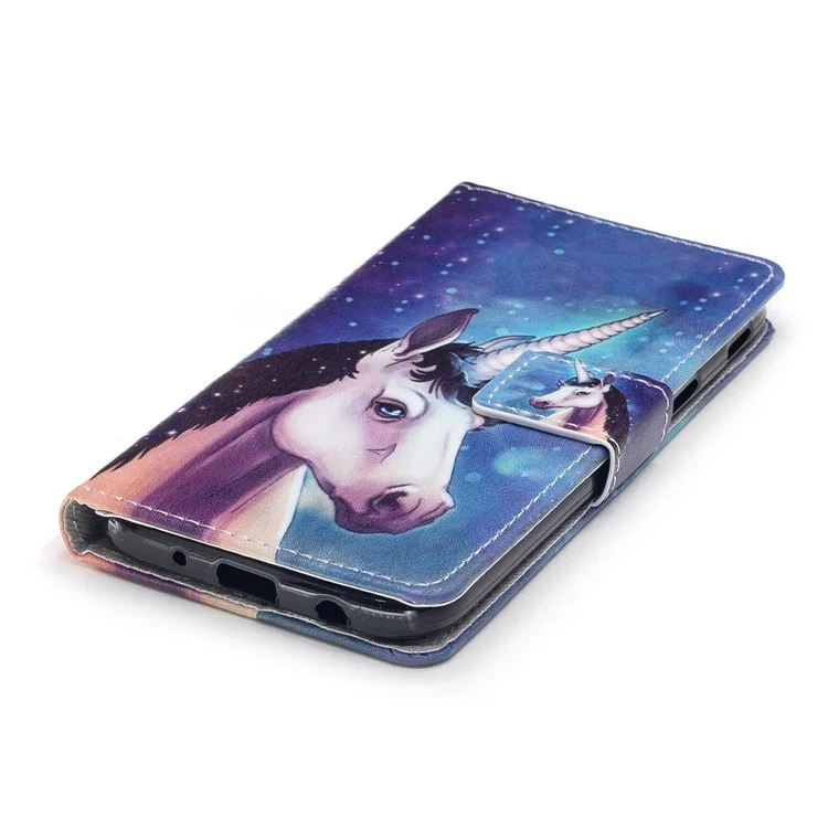 Patterned Leather Wallet Stand Cover for Samsung Galaxy J5 (2017) EU Version/J5 Pro (2017) - Unicorn