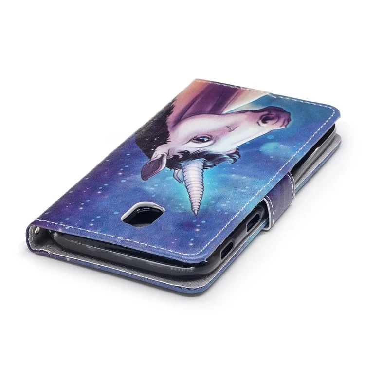 Patterned Leather Wallet Stand Cover for Samsung Galaxy J5 (2017) EU Version/J5 Pro (2017) - Unicorn