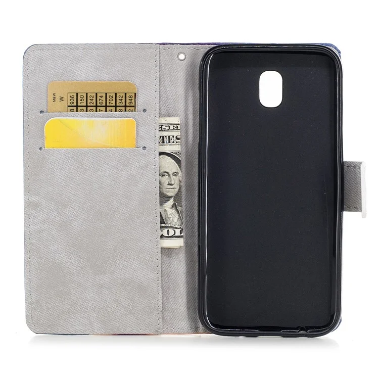 Patterned Leather Wallet Stand Cover for Samsung Galaxy J5 (2017) EU Version/J5 Pro (2017) - Unicorn
