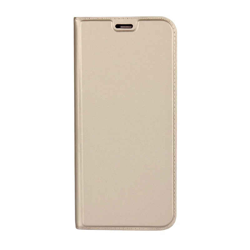 حافظة جلد بحامل بطاقة مغناطيسي وحامل لهاتف Samsung Galaxy S8 Plus G955 - ذهبي