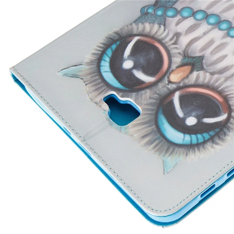 Pattern Printing Wallet Stand Leather Shell for Samsung Tab A 10.1 (2016) T580 T585 - Cute Owl